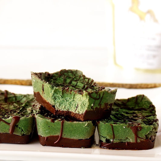 Spirulina Thin Mint Fudge Bars