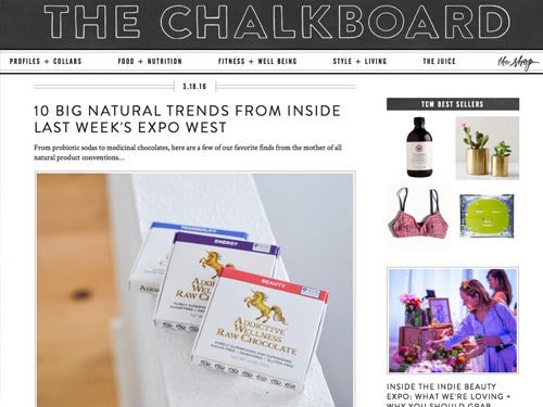 Featured in The Chalkboard Mag's Best of Expo West