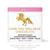 Addictive Wellness Chocolate packaging with a gold unicorn on a white background