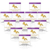 Multiple packages of Addictive Wellness Chocolate with a horse logo on a white background