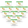 Multiple packages of Addictive Wellness Chocolate with a gold horse logo on a white background