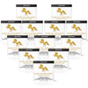 Multiple packages of Addictive Wellness Chocolate with a gold unicorn logo on a white background.