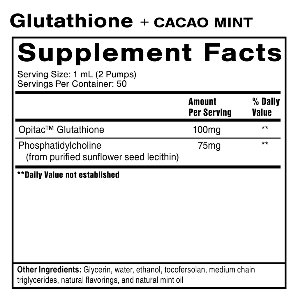 Liposomal glutathione supplement facts
