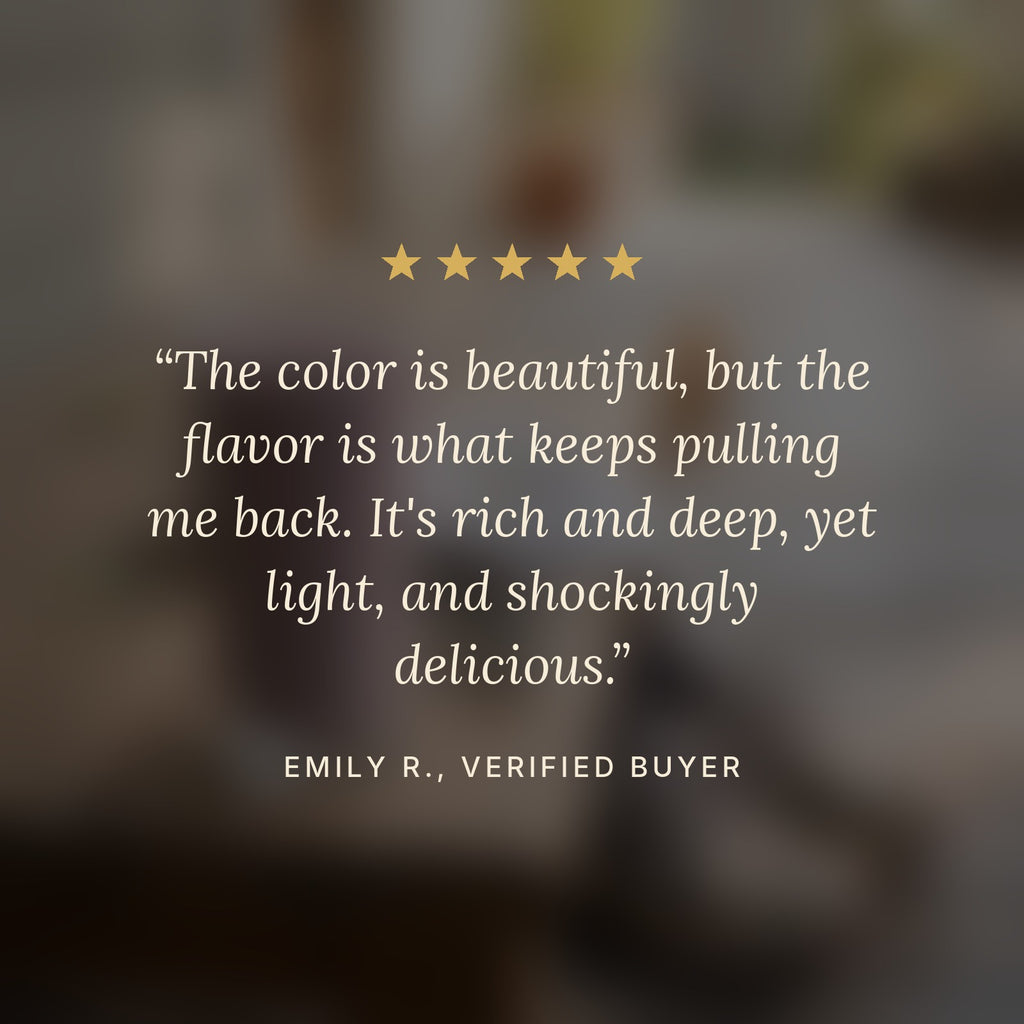 Purple Cacao Powder review from Emily R.: the color is beautiful, but the flavor keeps pulling me back
