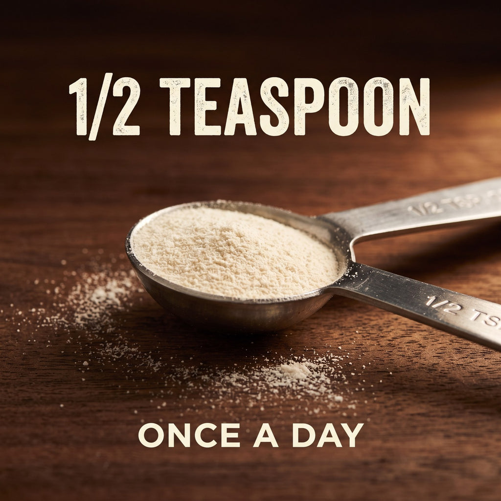 Half teaspoon of tremella mushroom powder, once a day