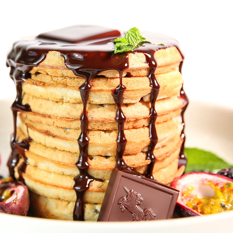 Chocolate Melting on top of waffles